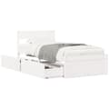 Miniatyrbilde 10 av 10: vidaXL Sengeramme uten madrass hvit 75x190 cm heltre furu