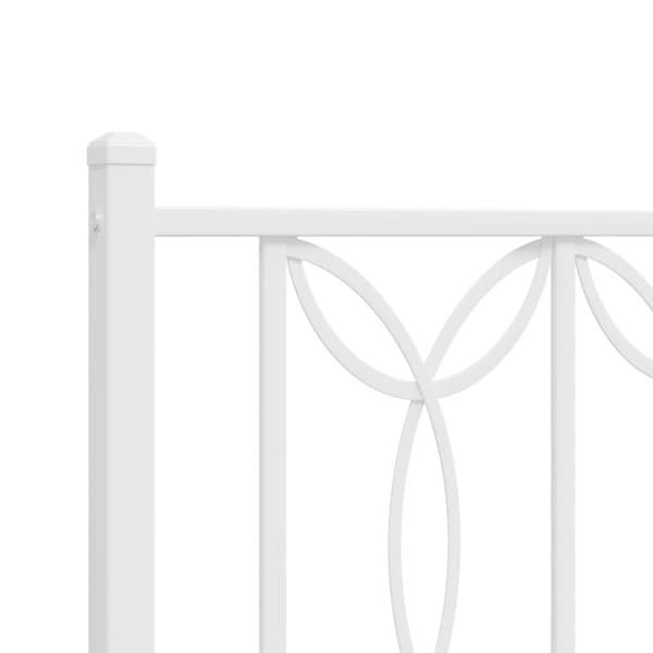 vidaXL sengeramme med sengegavl 90x190 cm metal hvid