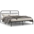 Miniatyrbilde 2 av 9: vidaXL Sengeramme i metall med sengegavl svart 183x213 cm