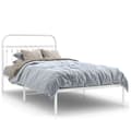 Miniatyrbilde 3 av 9: vidaXL Sengeramme i metall med hodegavl hvit 107x203 cm