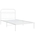 Miniatyrbilde 4 av 9: vidaXL Sengeramme i metall med hodegavl hvit 107x203 cm
