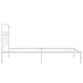 Miniatyrbilde 6 av 9: vidaXL Sengeramme i metall med hodegavl hvit 107x203 cm