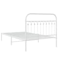 Miniatyrbilde 7 av 9: vidaXL Sengeramme i metall med hodegavl hvit 107x203 cm