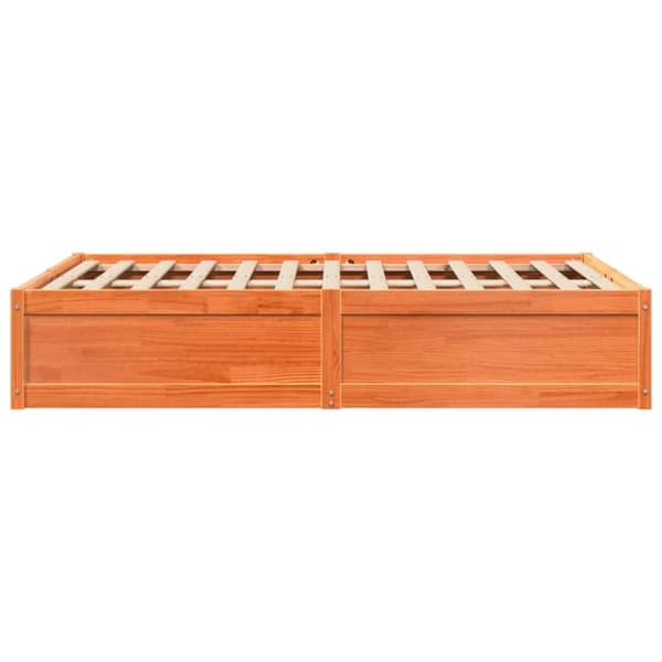 vidaXL Sengeramme uten madrass brun 135x190 cm heltre furu