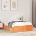 Miniatyrbilde 2 av 9: vidaXL Sengeramme uten madrass brun 135x190 cm heltre furu