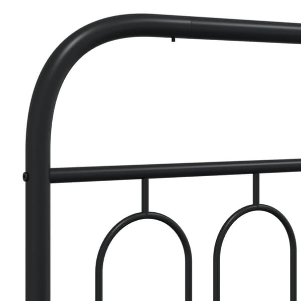 vidaXL sengeramme med sengegavl 75x190 cm metal sort