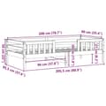 Miniatyrbilde 9 av 9: vidaXL Sengeramme uten madrass 90x200 cm heltre furu