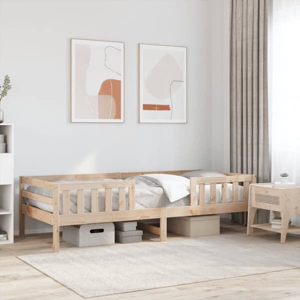 vidaXL Sengeramme uten madrass 90x200 cm heltre furu