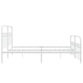 Miniatyrbilde 6 av 9: vidaXL Sengeramme i metall med hode- og fotgavl hvit 183x213 cm