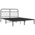 Miniatyrbilde 3 av 9: vidaXL Sengeramme i metall med sengegavl svart 140x200 cm