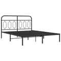 Miniatyrbilde 4 av 9: vidaXL Sengeramme i metall med sengegavl svart 140x200 cm