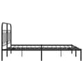 Miniatyrbilde 6 av 9: vidaXL Sengeramme i metall med sengegavl svart 140x200 cm