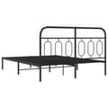 Miniatyrbilde 7 av 9: vidaXL Sengeramme i metall med sengegavl svart 140x200 cm