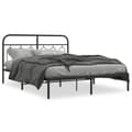 Miniatyrbilde 2 av 9: vidaXL Sengeramme i metall med sengegavl svart 140x200 cm