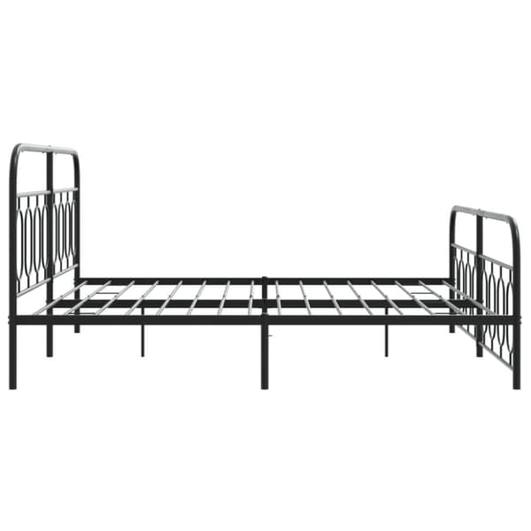 vidaXL Metallisängynrunko ilman patjaa päätylevy musta 180x200 cm
