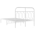 Miniatyrbilde 7 av 9: vidaXL Sengeramme i metall med hodegavl hvit 120x200 cm