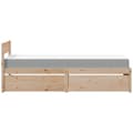 Miniatyrbilde 4 av 11: vidaXL Seng med skuffer og madrass 100x200 cm heltre furu