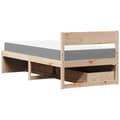 Miniatyrbilde 5 av 11: vidaXL Seng med skuffer og madrass 100x200 cm heltre furu