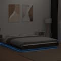 Pikkukuva 4 / 11: vidaXL Sängynrunko LED-valoilla ruskea tammi 150x200 cm tekninen puu