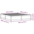 Miniatyrbilde 8 av 9: vidaXL Sengeramme uten madrass hvit 180x200 cm heltre furu