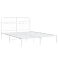 Miniatyrbilde 4 av 9: vidaXL Sengeramme i metall med sengegavl hvit 150x200 cm