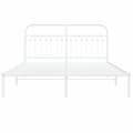 Miniatyrbilde 5 av 9: vidaXL Sengeramme i metall med sengegavl hvit 150x200 cm