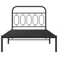 Miniatyrbilde 5 av 9: vidaXL Sengeramme i metall med hodegavl svart 107x203 cm