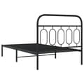 Miniatyrbilde 7 av 9: vidaXL Sengeramme i metall med hodegavl svart 107x203 cm