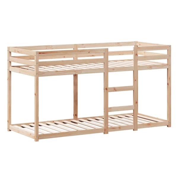 vidaXL køjeseng med tag 90x190 cm massivt fyrretræ hvid
