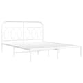 Miniatyrbilde 3 av 9: vidaXL Sengeramme i metall med hodegavl hvit 140x190 cm