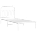 Miniatyrbillede 3 af 9: vidaXL sengeramme med sengegavl 90x190 cm metal hvid