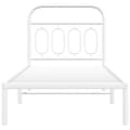 Miniatyrbillede 5 af 9: vidaXL sengeramme med sengegavl 90x190 cm metal hvid