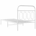 Miniatyrbillede 7 af 9: vidaXL sengeramme med sengegavl 90x190 cm metal hvid
