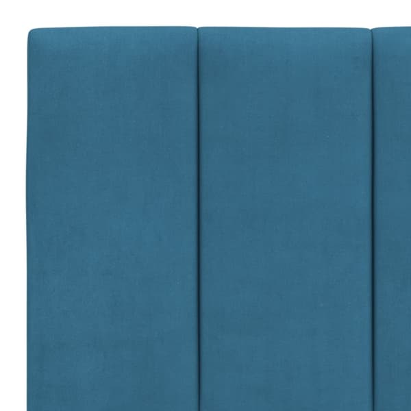 vidaXL seng med madras 160x200 cm velour blå