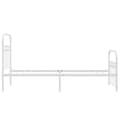 Miniatyrbilde 6 av 9: vidaXL Sengeramme i metall med hode- og fotgavl hvit 75x190 cm