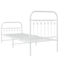 Miniatyrbilde 7 av 9: vidaXL Sengeramme i metall med hode- og fotgavl hvit 75x190 cm