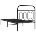 Miniatyrbilde 7 av 9: vidaXL Sengeramme i metall med hodegavl svart 80x200 cm