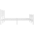 Miniatyrbillede 5 af 8: vidaXL sengeramme med sengegavl og fodgærde 160x200 cm metal hvid