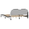 Miniatyrbillede 9 af 11: vidaXL sengeramme med LED-lys 180x200 cm kunstlæder sort og hvid