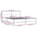 Miniatyrbillede 8 af 9: vidaXL sengestel 140x200 cm konstrueret træ og metal sort