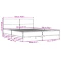 Miniatyrbilde 8 av 9: vidaXL Sengeramme svart 120x190 cm konstruert tre og metall