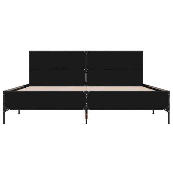 vidaXL sengestel 120x190 cm konstrueret træ og metal sort