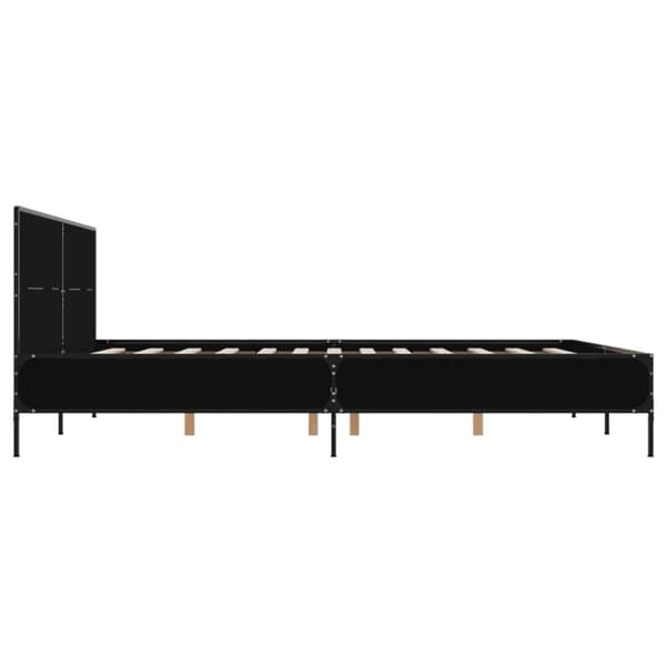 vidaXL sengestel 120x190 cm konstrueret træ og metal sort