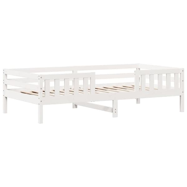 vidaXL sengestel 90x190 cm massivt fyrretræ hvid