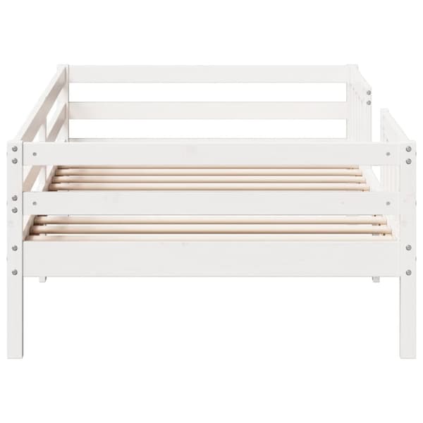 vidaXL sengestel 90x190 cm massivt fyrretræ hvid