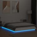 Miniatyrbilde 4 av 11: vidaXL Sengeramme med LED-lys hvit 120x190 cm konstruert tre