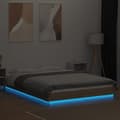 Miniatyrbilde 4 av 11: vidaXL Sengeramme med LED-lys sonoma eik 120x190 cm konstruert tre