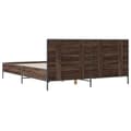Miniatyrbilde 5 av 9: vidaXL Sengeramme brun eik 140x200 cm konstruert tre og metall