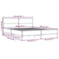 Miniatyrbilde 8 av 9: vidaXL Sengeramme brun eik 140x200 cm konstruert tre og metall