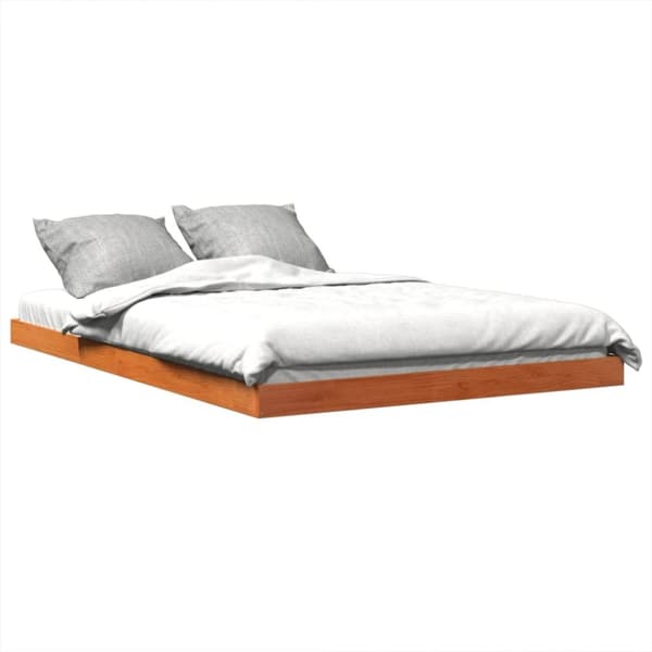 vidaXL Sengeramme brun 140x200 cm heltre furu